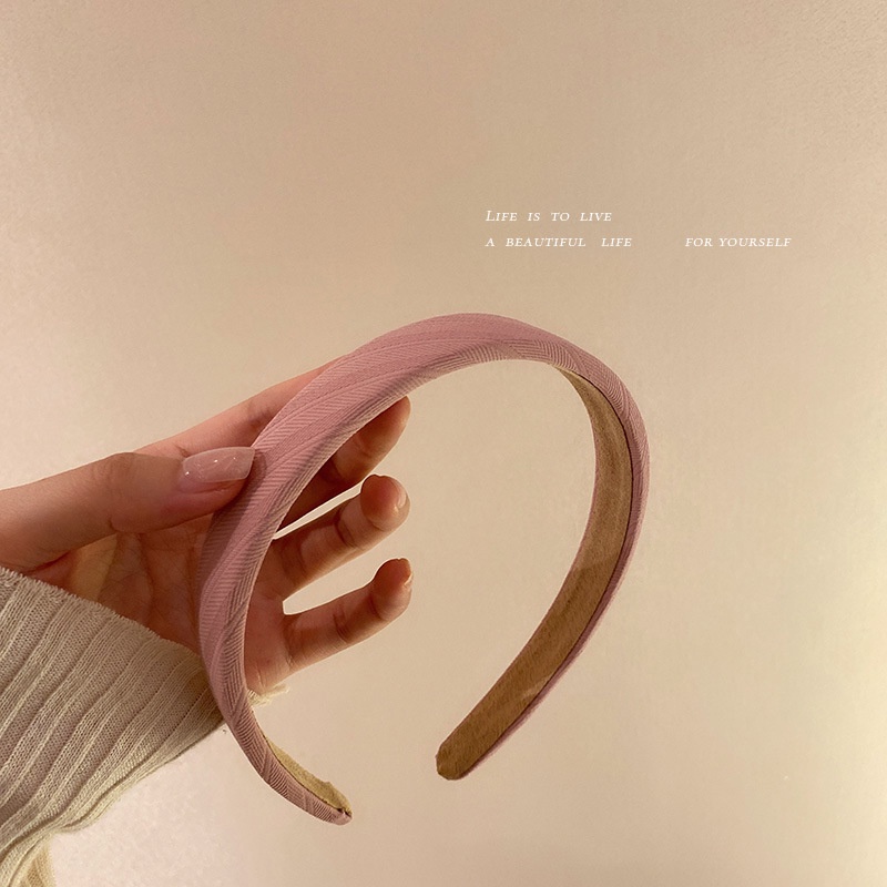 Băng Đô Cài Tóc Bằng Vải Flannel Mềm Mại Nhiều Màu Sắc Phong Cách Hàn Quốc