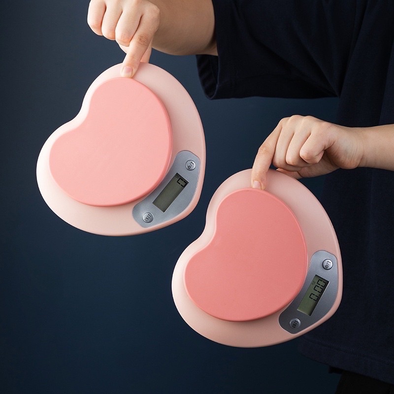 Cân tiểu ly hình tim điện tử 1g - 5kg Tặng kèm 2 viên pin AAA