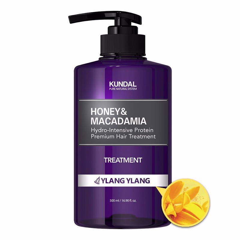 Kem Ủ Tóc Kundal Honey & Macadamia Hair Treatment Ylang Ylang - Ngọc Lan Tây 500ml