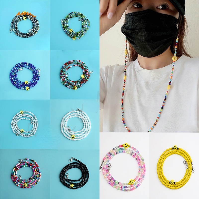 Dây Đeo Khẩu Trang Sweet Mint Có Thể Điều Chỉnh Kết Hạt Nhiều Màu Sắc