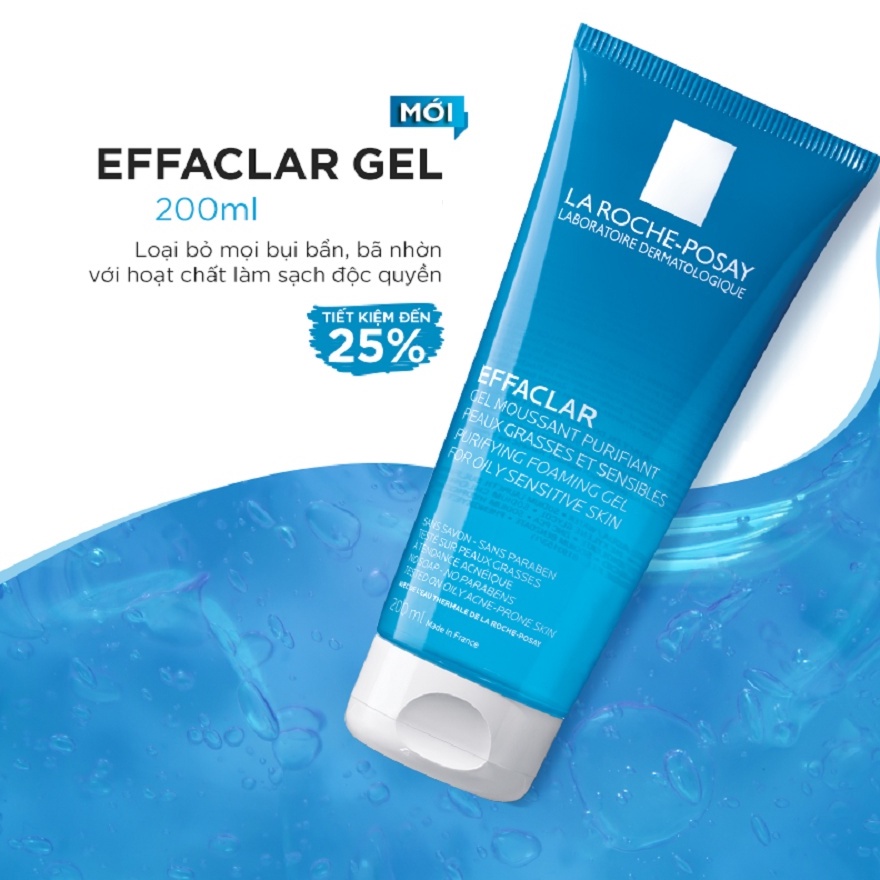 Sữa rửa mặt La Roche-Posay Effaclar Purifying Foaming Gel cho da dầu nhạy cảm