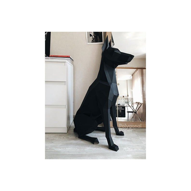 Mô hình giấy Doberman