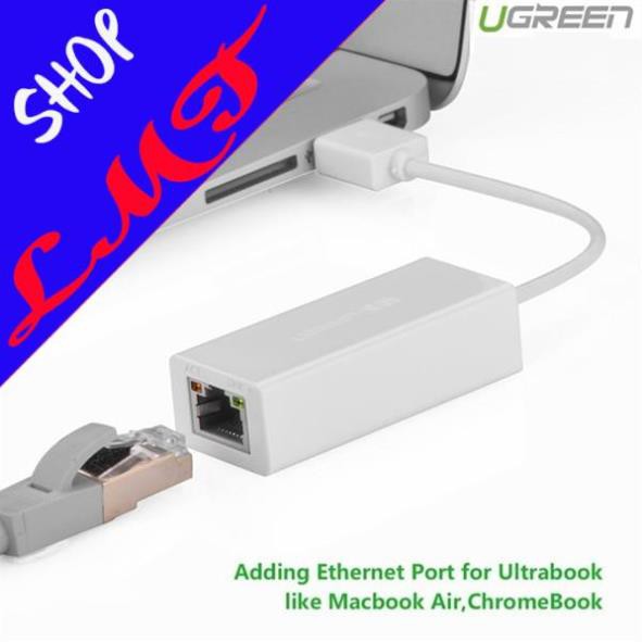 Cáp USB 3.0 to Lan màu trắng Ugreen 20255