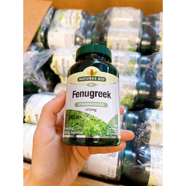 Viên uống cỏ cà ri lợi sữa Fenugreek 90 viênnội địa Anh (mẫu mới)