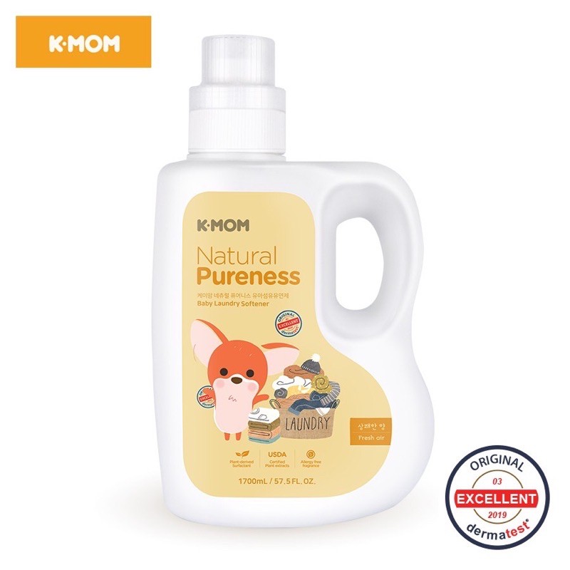 Nước Giặt K- Mom Nước Xả Vải Sơ Sinh Hữu Cơ K - Mom Chính Hãng Nhập Khẩu Hàn Quốc