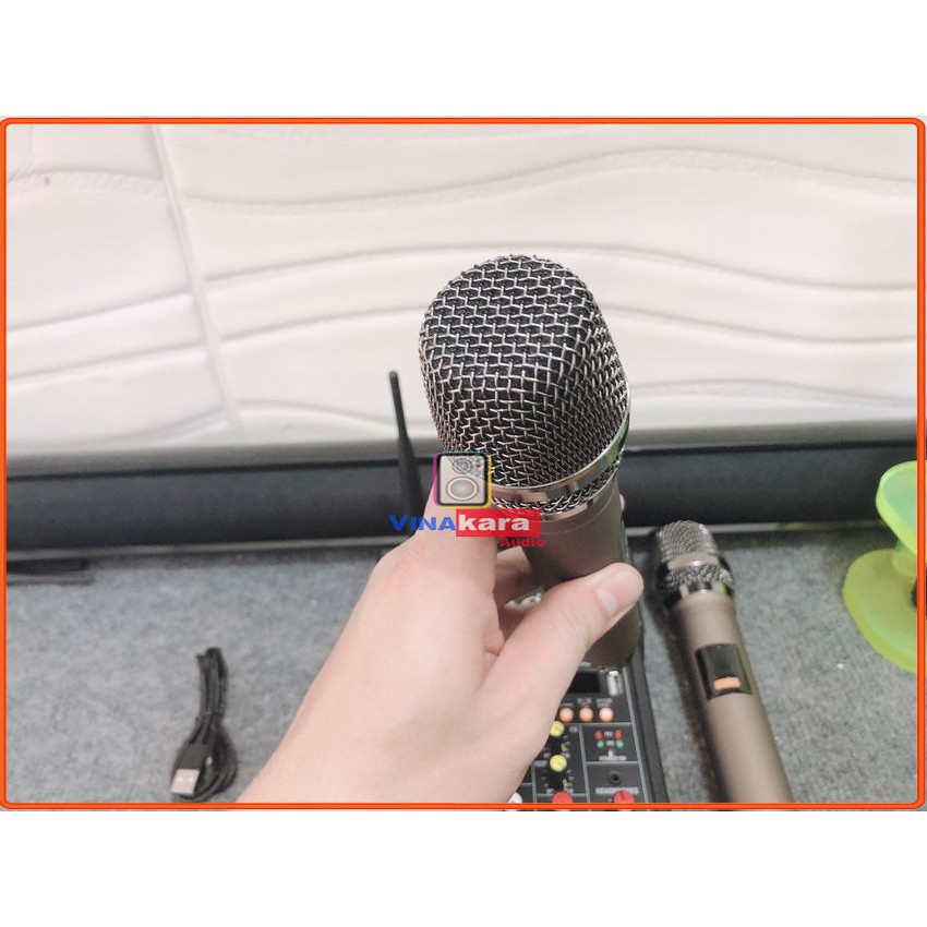 Mixer Bàn G4-USB + Tặng Kèm 2 Micro UHF + Tặng jack kết nối và dây tín hiệu. Tiện lơi khi hát Karaoke, Livestream