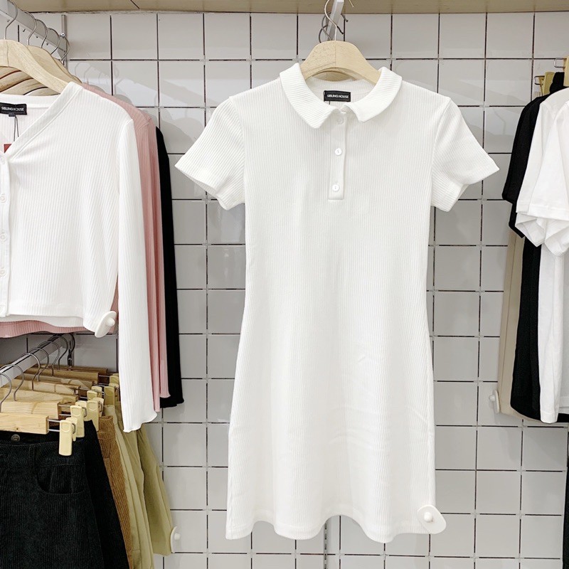 Sibling House - Đầm polo thun dáng suông ngắn tay Polo dress | BigBuy360 - bigbuy360.vn