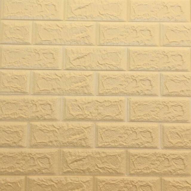 Siêu Rẻ_Tấm Xốp Dán Tường 3D Vân Gạch, Kích Thước 70x77cm, Hàng đẹp