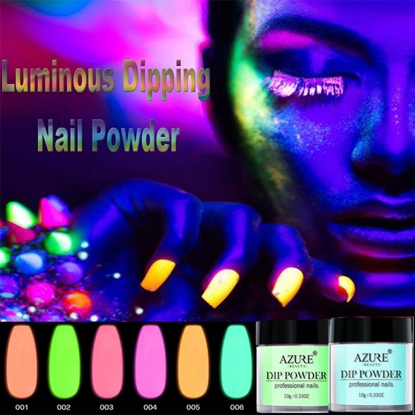 Bột trang trí móng tay MODELONES màu sắc dạ quang 10g