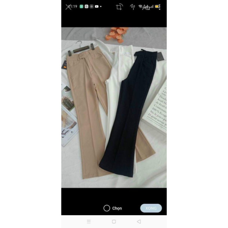 Quần tây ống lóe phủ gót | BigBuy360 - bigbuy360.vn