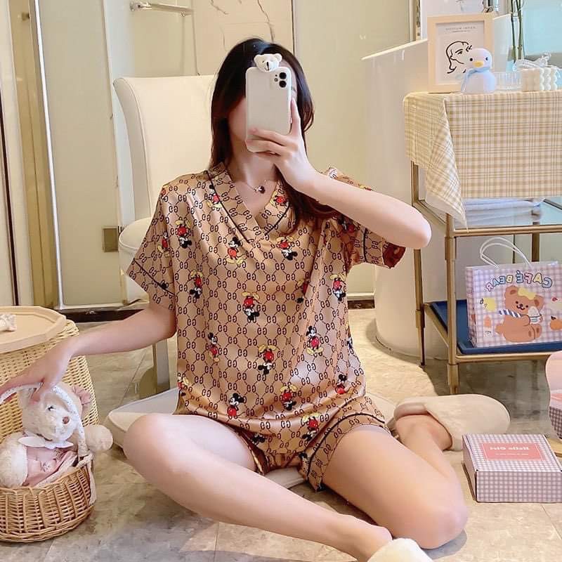 Bộ Đồ Phi Lụa Ngắn Tay Quảng Châu