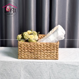 [Lubi Home] - Sọt đựng đồ lục bình hình chữ nhật bộ 3 - set basic