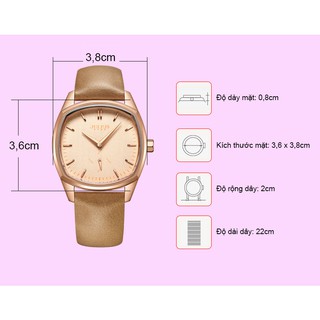 Đồng hồ đôi nam nữ JULIUS JS-014B dây da
