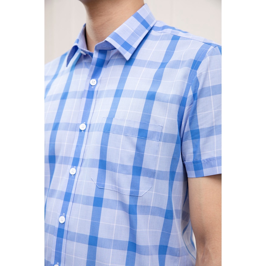Áo sơ mi nam ngắn tay ARISTINO dáng ôm nhẹ Perfect fit tà bằng xẻ nhẹ 2 bên - ASS176S1