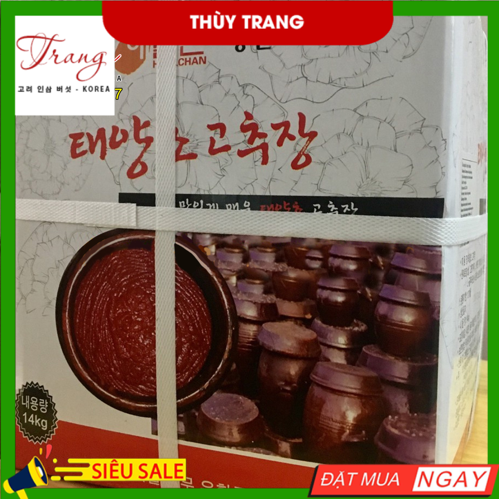 Tương ớt gochujang Hàn Quốc thùng giấy 14kg