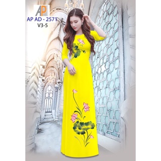 Vải áo dài in hoa sen đẹp