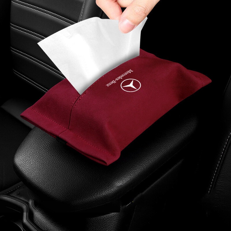 1 hộp đựng khăn giấy treo hộp tỳ tay cho Mercedes Benz W203 W204 W212 W123 W124 W124 W168 W176 CLK CLS GLA GLC