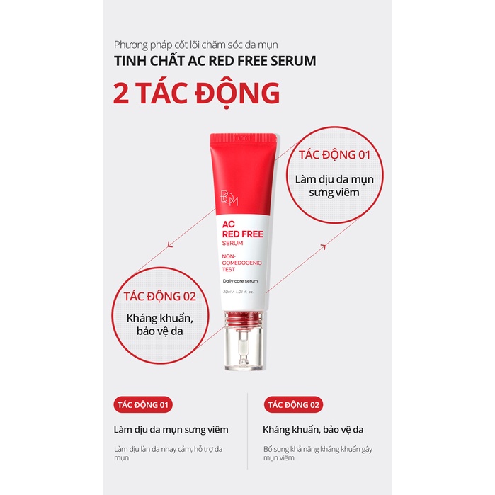Tinh Chất B.O.M Ngăn Ngừa Mụn Đỏ 30ml Hasaki Sản phẩm chính hãng