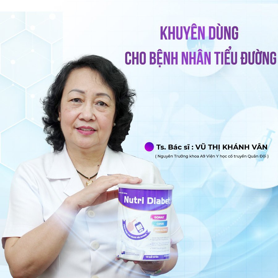 Sữa bột cho người bị tiểu đường Nutri Diabet kiểm soát đường huyết, cung cấp dinh dưỡng, tăng cường sức đề kháng