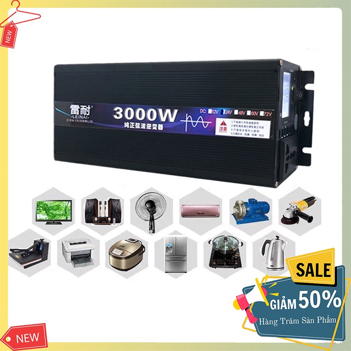 Bộ Chuyển Đổi Nguồn Điện 3000W Sin Chuẩn