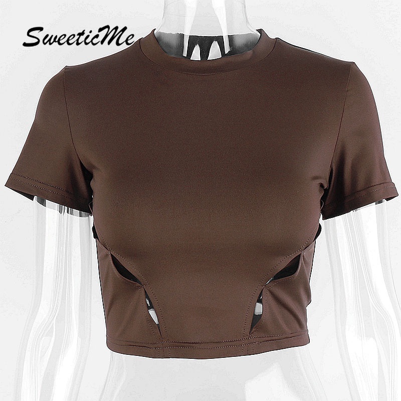 Áo Thun Tay Ngắn Cổ Tròn Màu Sắc Đơn Giản 2021 Cho Nữ | BigBuy360 - bigbuy360.vn