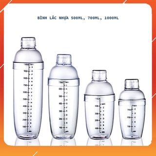 Bình Lắc Nhựa Vạch Đen 500ml, 700ml, 1000ml