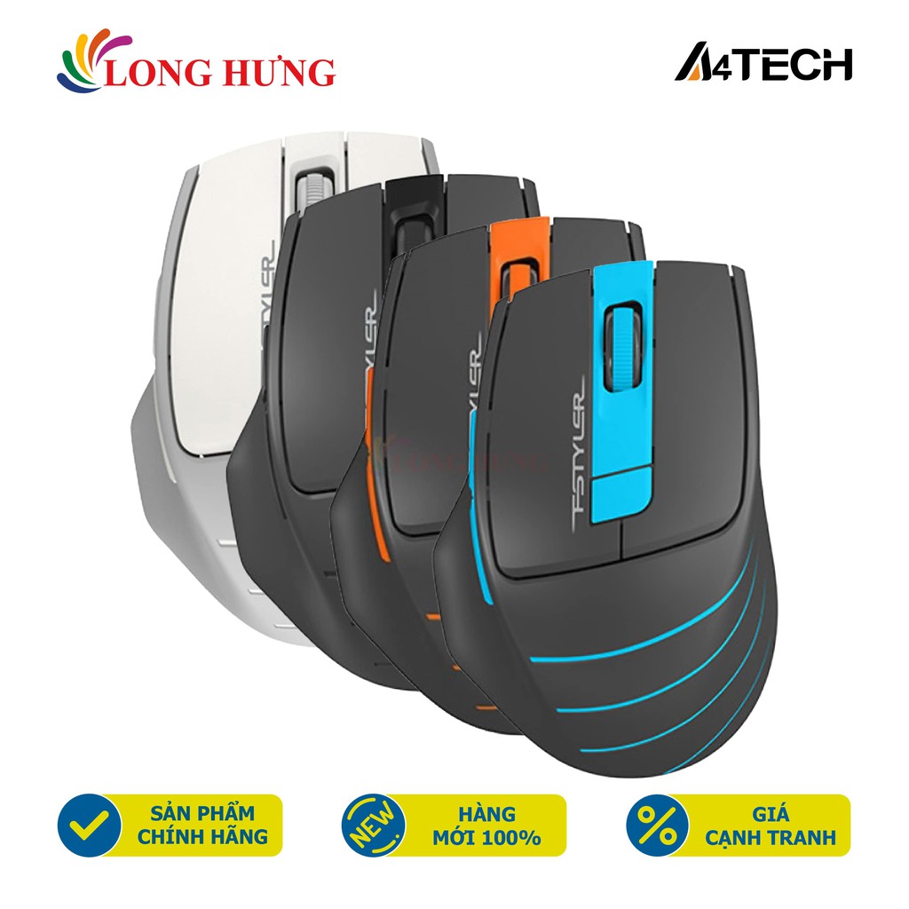 Chuột không dây A4Tech FG30S - Hàng chính hãng - Chất liệu cao cấp, Di chuyển linh hoạt, Độ phân giả