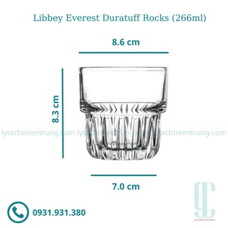 [15434] Ly Thủy Tinh Libbey Everest Duratuff Rocks (266ml)