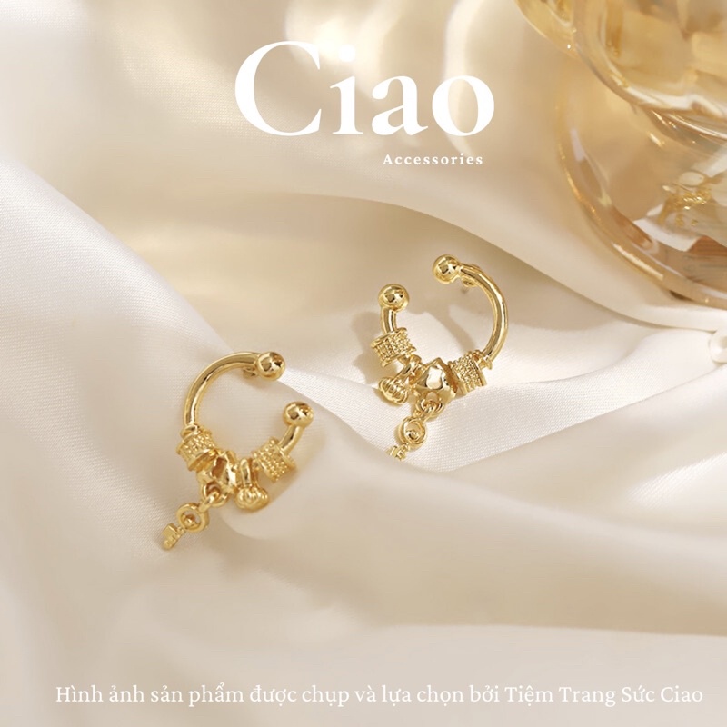 [SPECIAL] Khuyên tai/ Bông tai mạ bạc S925 thiết kế xinh xắn tinh tế phong cách Pandora Ciao