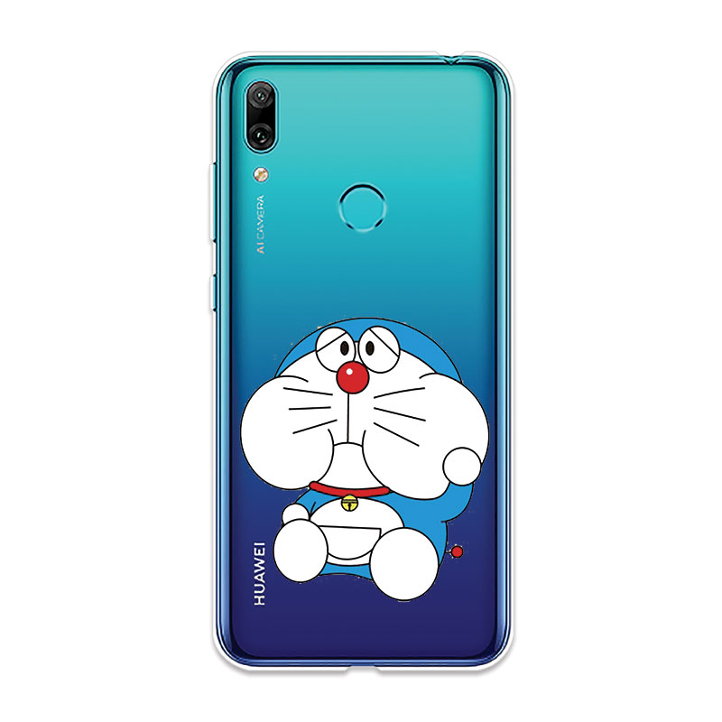 Ốp lưng TPU mềm Huawei Y7 Prime 2017 Pro 2018 2019 Doraemon Two hoa văn