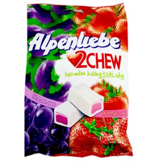 Kẹo Alpenliebe 2 chew hương nho dâu gói 25 viên x 3.5g