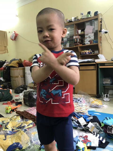 Bộ bozip/borip bé trai cộc tay có mặt sau 8-21 kg (ib chọn màu )
