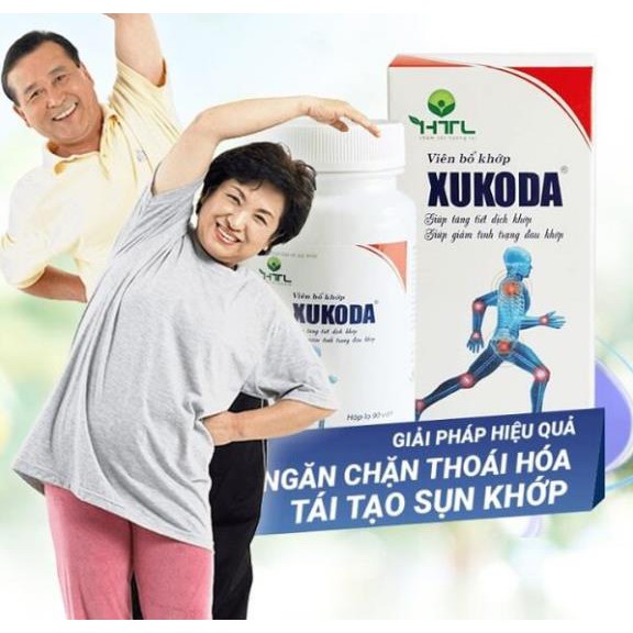 Sản phẩm Xukoda hỗ trợ điều trị thoái hóa khớp, viêm khớp và bổ khớp 90 viên