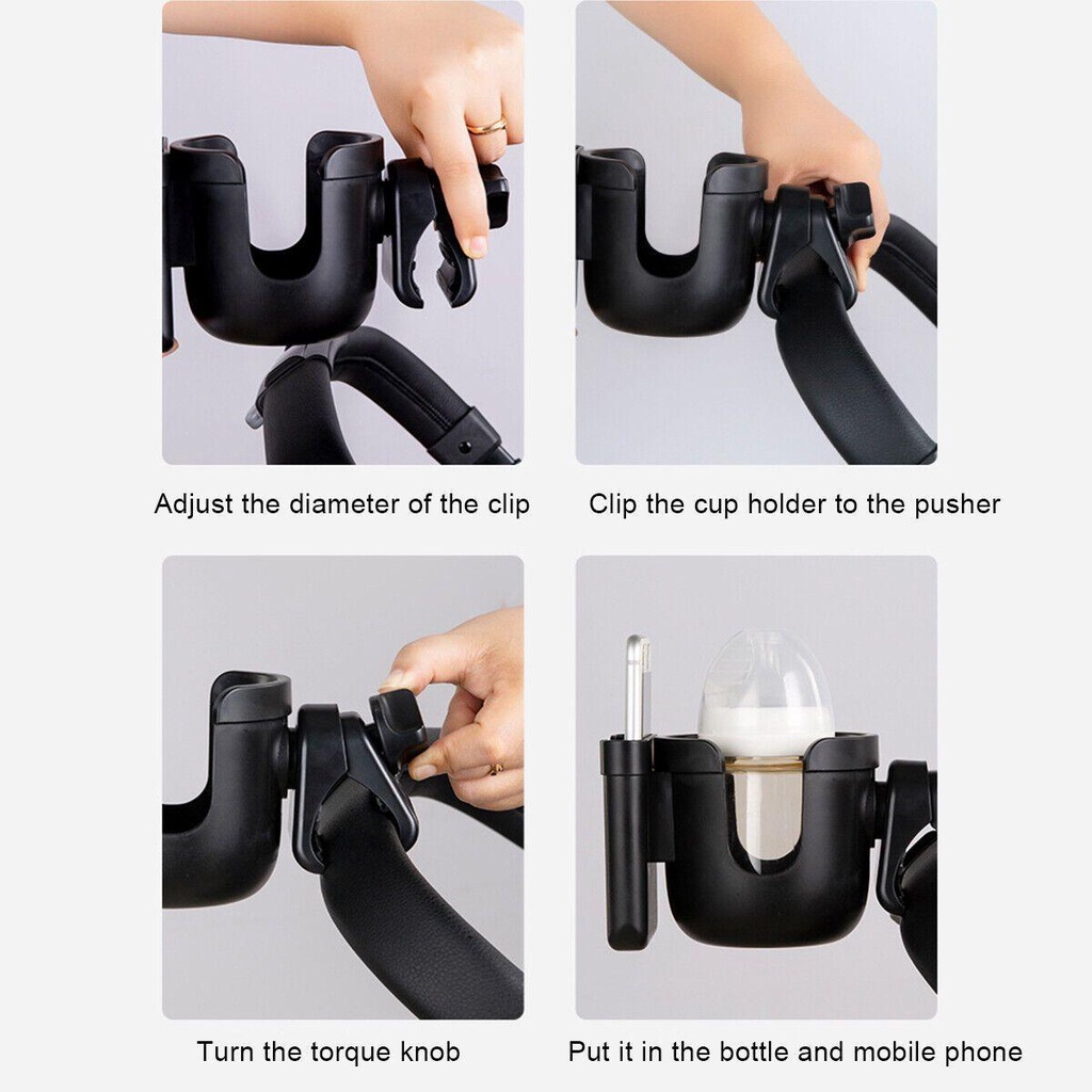 Giá Đỡ Cốc Nước / Điện Thoại Gắn Xe Đẩy Em Bé ESPO Pram Chất Lượng Cao