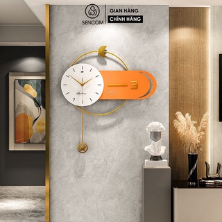 Đồng hồ treo tường nghệ thuật phong cách hiện đại SENCOM decor trang trí nhà cửa mã JT2127G-54