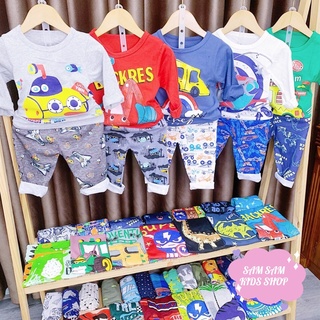 Độ dài tay cho bé trai, đồ bộ thu đông bé trai (size 8 - 25 kg)