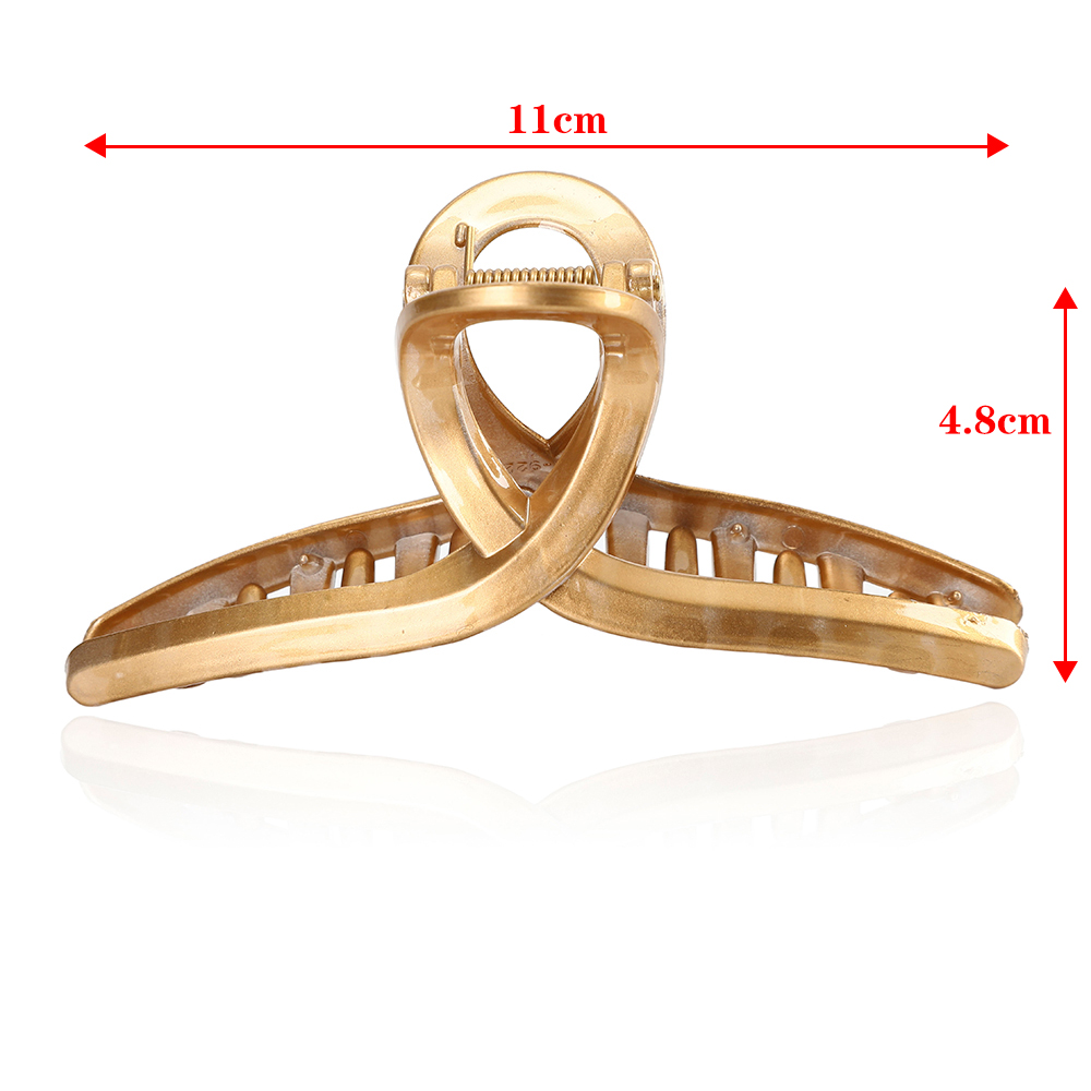 Kẹp Tóc Nhựa Dạng Lớn Thiết Kế Đơn Giản Phong Cách Cổ Điển Cho Nữ