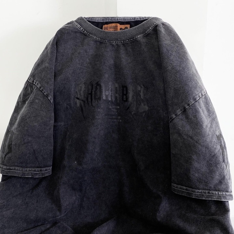 [sẵn] Áo Thun Wash Xám B/DHABID ulzzang unisex pqk