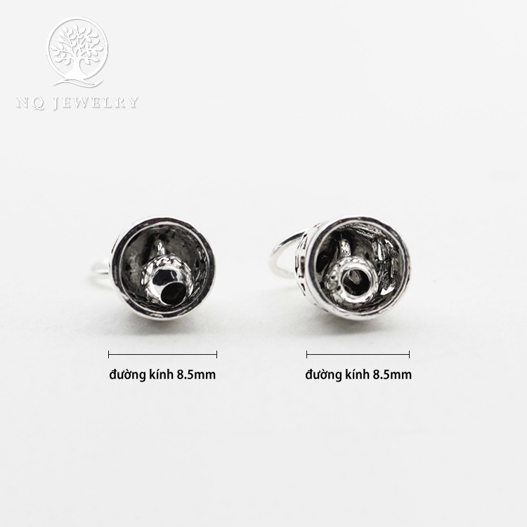 Charm bạc mặt chuông treo - NQ Jewelry