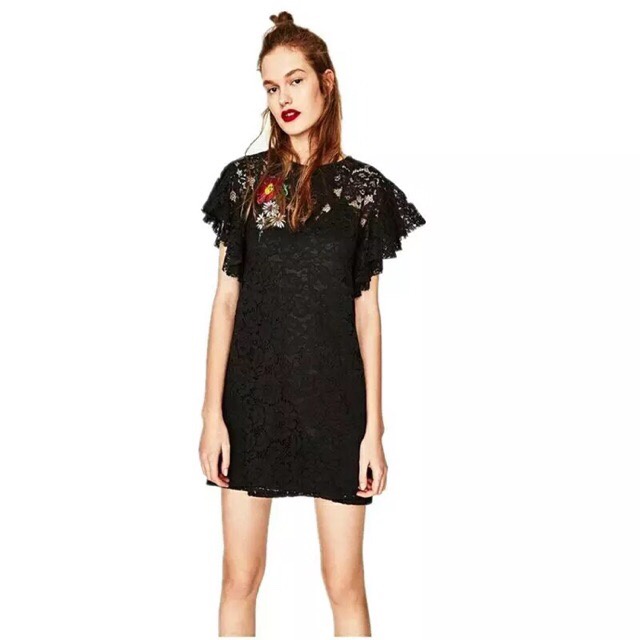 Đầm ren thêu hoa Zara sz S M