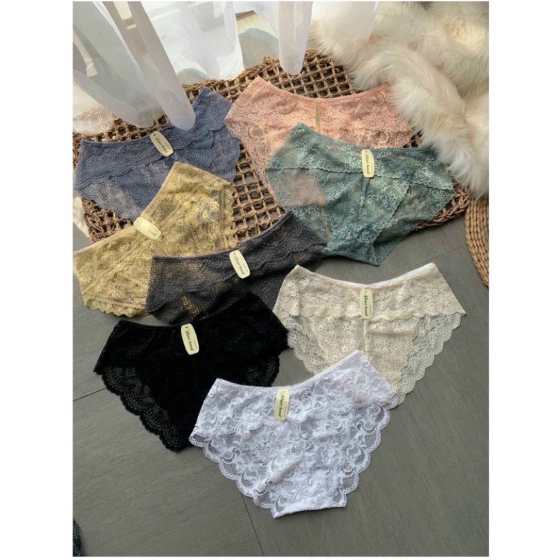 Quần Lót Ren xuyên thấu  cao cấp mềm mại - Quần Xì  Nữ thiết kế sexy nóng bỏng gợi cảm