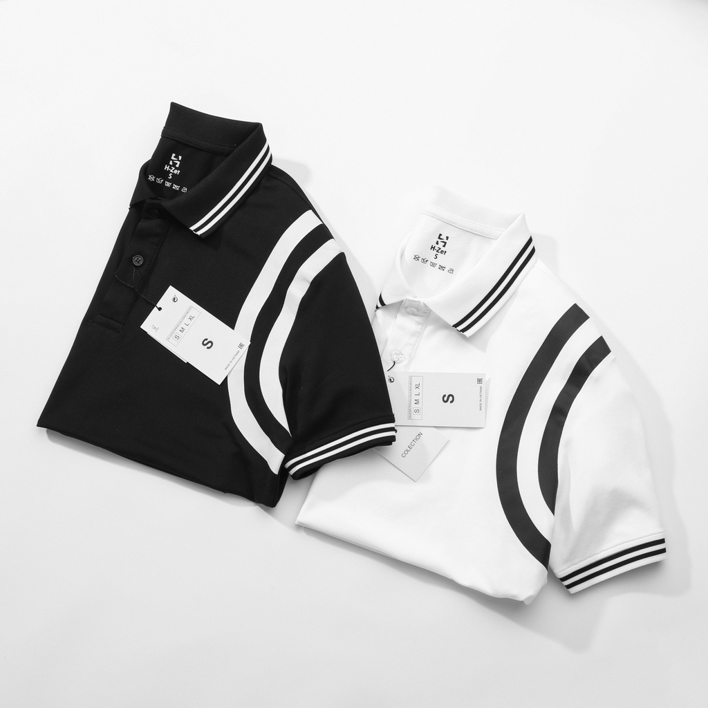 Áo Polo Cổ Bẻ VIỀN VAI H-Zet - Vải Polo Cá Sấu Cao Cấp