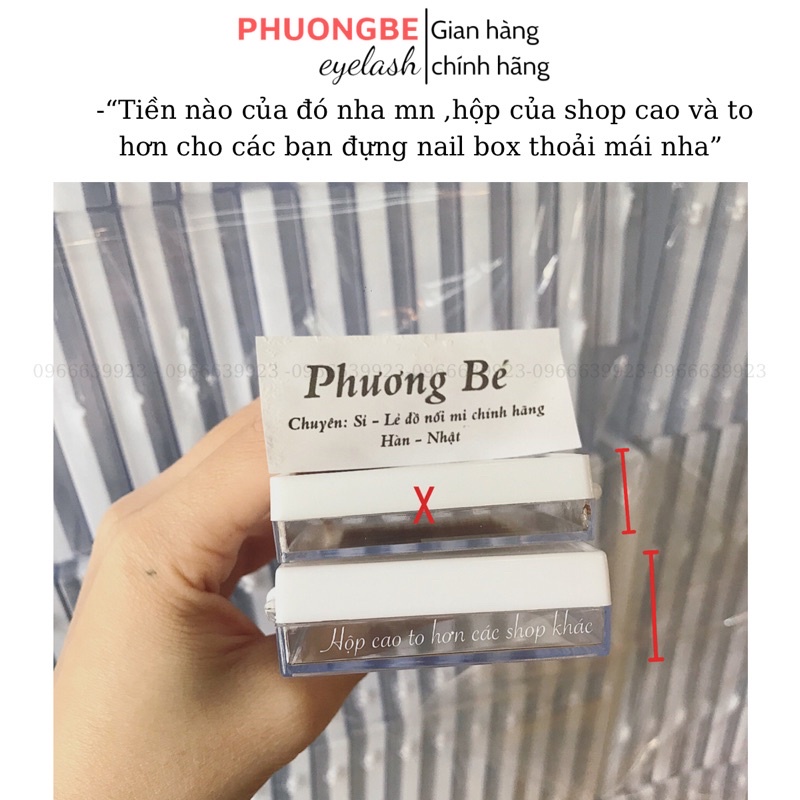 Hộp đựng nail box,móng up sẵn ,dũa ,keo dán móng mini full phụ kiện , hộp đựng fan mi