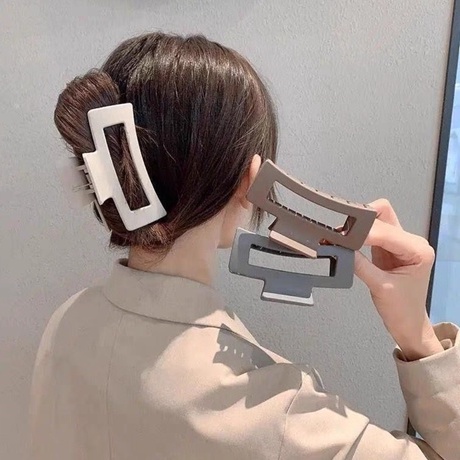 Kẹp Tóc Nhựa Hình Chữ Nhật Dài 11 cm Phong Cách Hàn Quốc - Hadichi