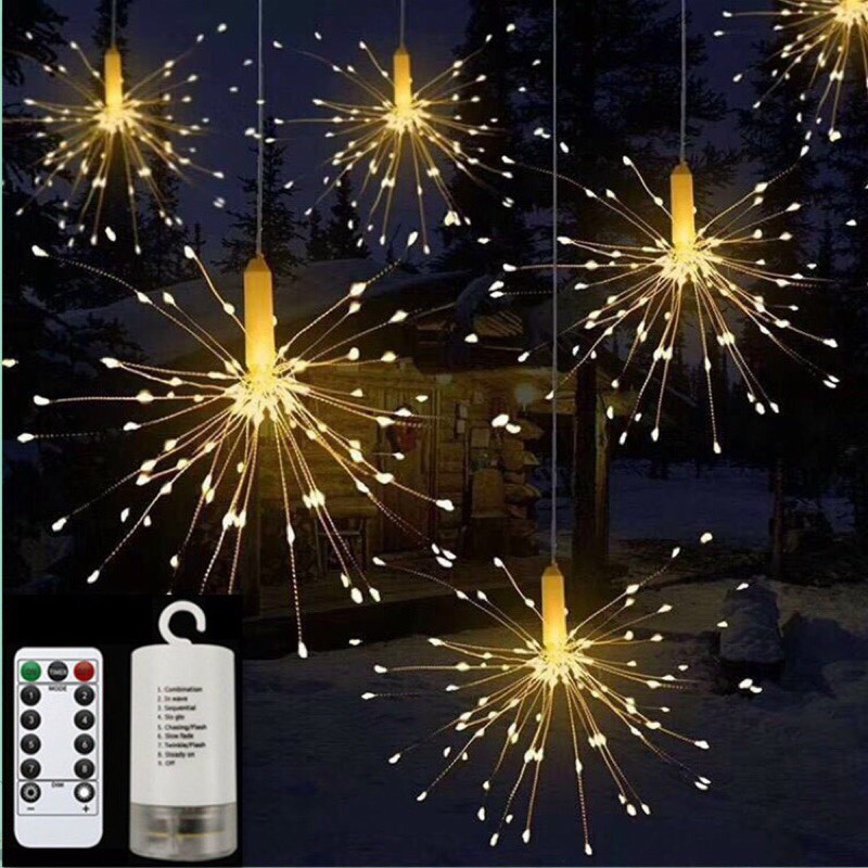 ĐÈN LED TRANG TRÍ NOEL, SINH NHẬT , ĐÁM CƯỚI .  ĐÈN CHÙM SAO CÓ REMOT ĐIỀU KHIỂN 8 CHẾ ĐỘ SÁNG CỰC ĐẸP