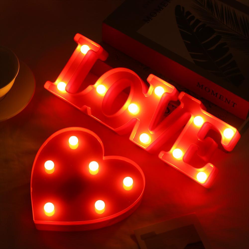 Đèn LED Hình Trái Tim 3D Trang Trí Tiệc Cưới