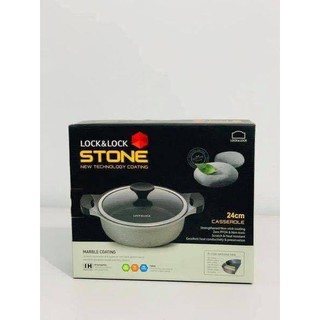 NỒI LOCK ĐÁ 7 LỚP STONE PHI 24cm LOCK & LOCK LCA6242D THÀNH THẤP