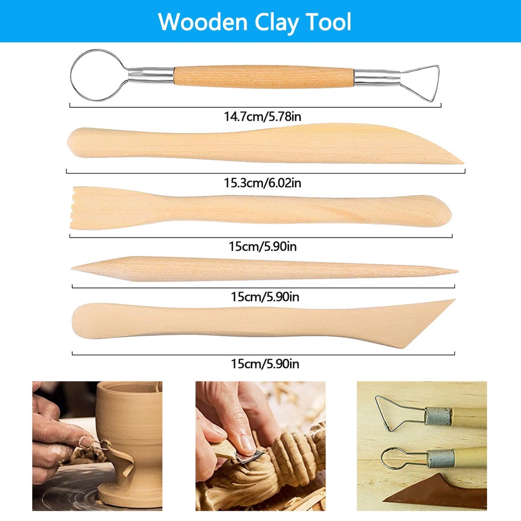 Bộ 25 Dụng Cụ Tạo Hình Đất Sét Polymer