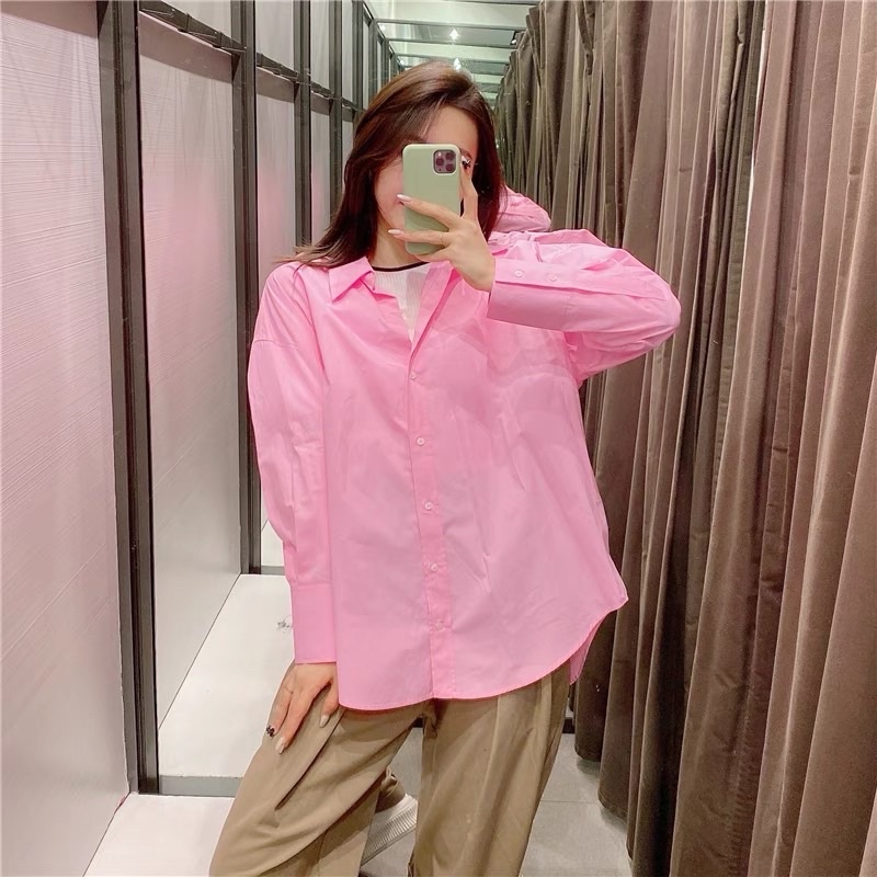 [Mã SKAMFSW175 giảm 10K đơn 50K] Áo Sơmi Nữ Basic nhiều sắc màu dài tay form rộng (kèm ảnh thật) | BigBuy360 - bigbuy360.vn