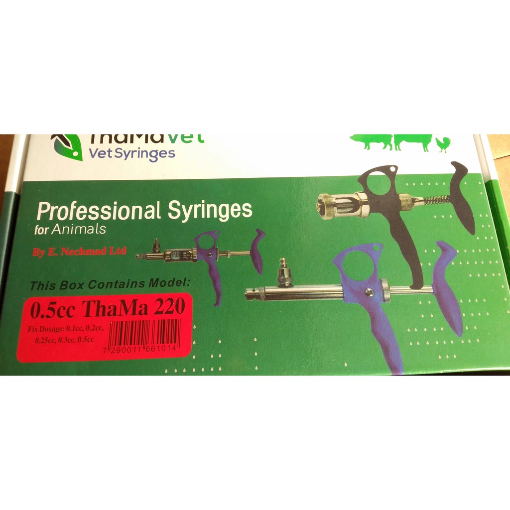 Xilanh tiêm tự động Thama Vet  ống kim loại hoặc Thama Vet ống thủy tinh-HÀNG CHÍNH HÃNG